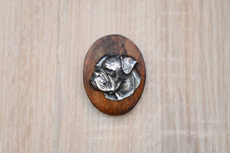 American Bulldog, Stegklammer Aus Holz Mit Darstellung Eines Hundes von ARTDOGshop