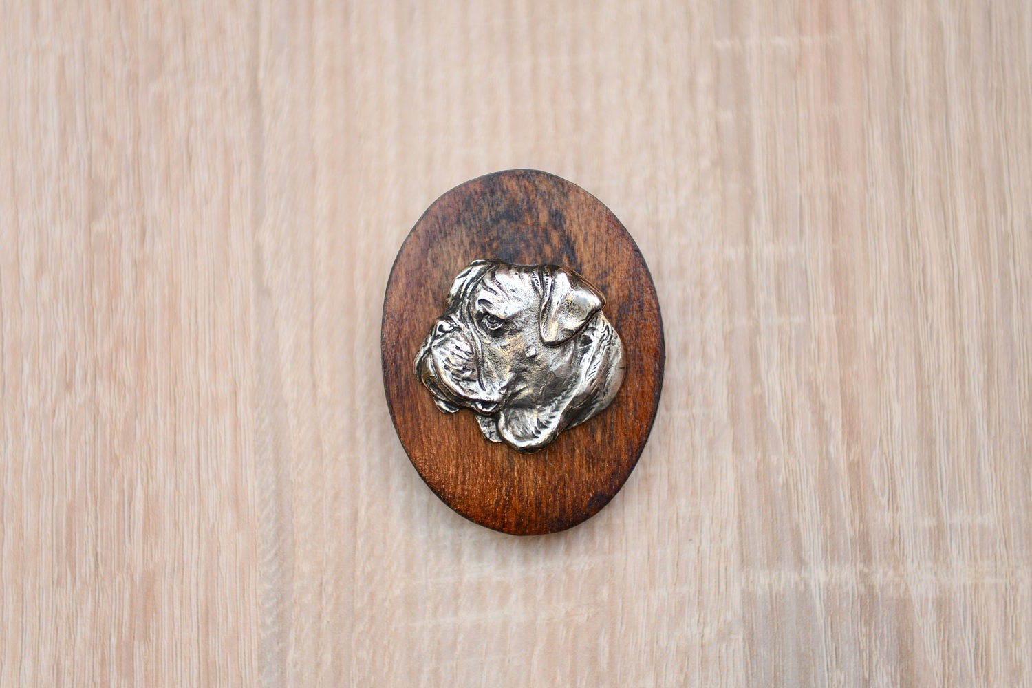 American Bulldog, Stegklammer Aus Holz Mit Darstellung Eines Hundes von ARTDOGshop