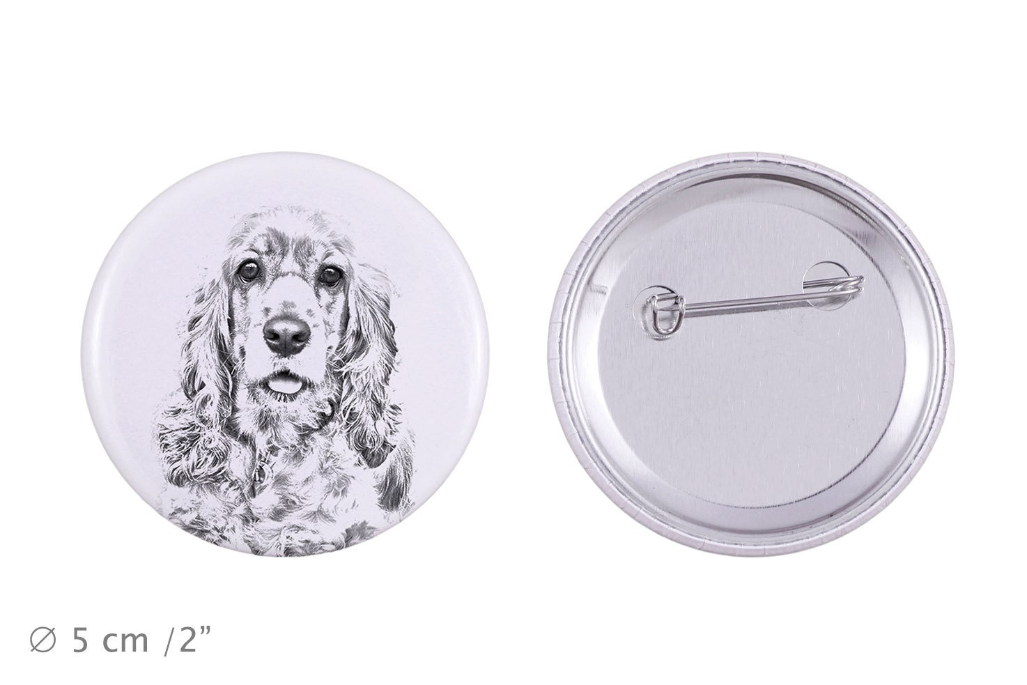Anstecker Mit Einem Hund - American Cocker Spaniel von ARTDOGshop