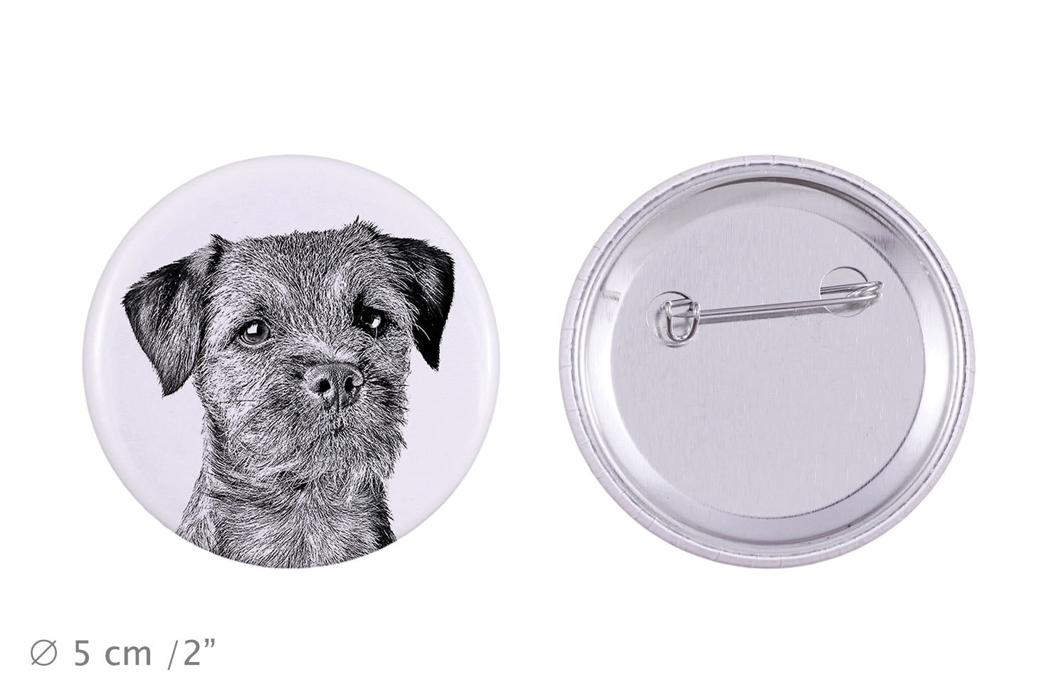 Anstecker Mit Einem Hund - Border Terrier von ARTDOGshop