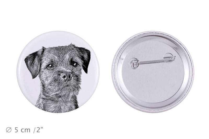 Anstecker Mit Einem Hund - Border Terrier Anstecker Mit Einem Hund - Border Terrier von ARTDOGshop