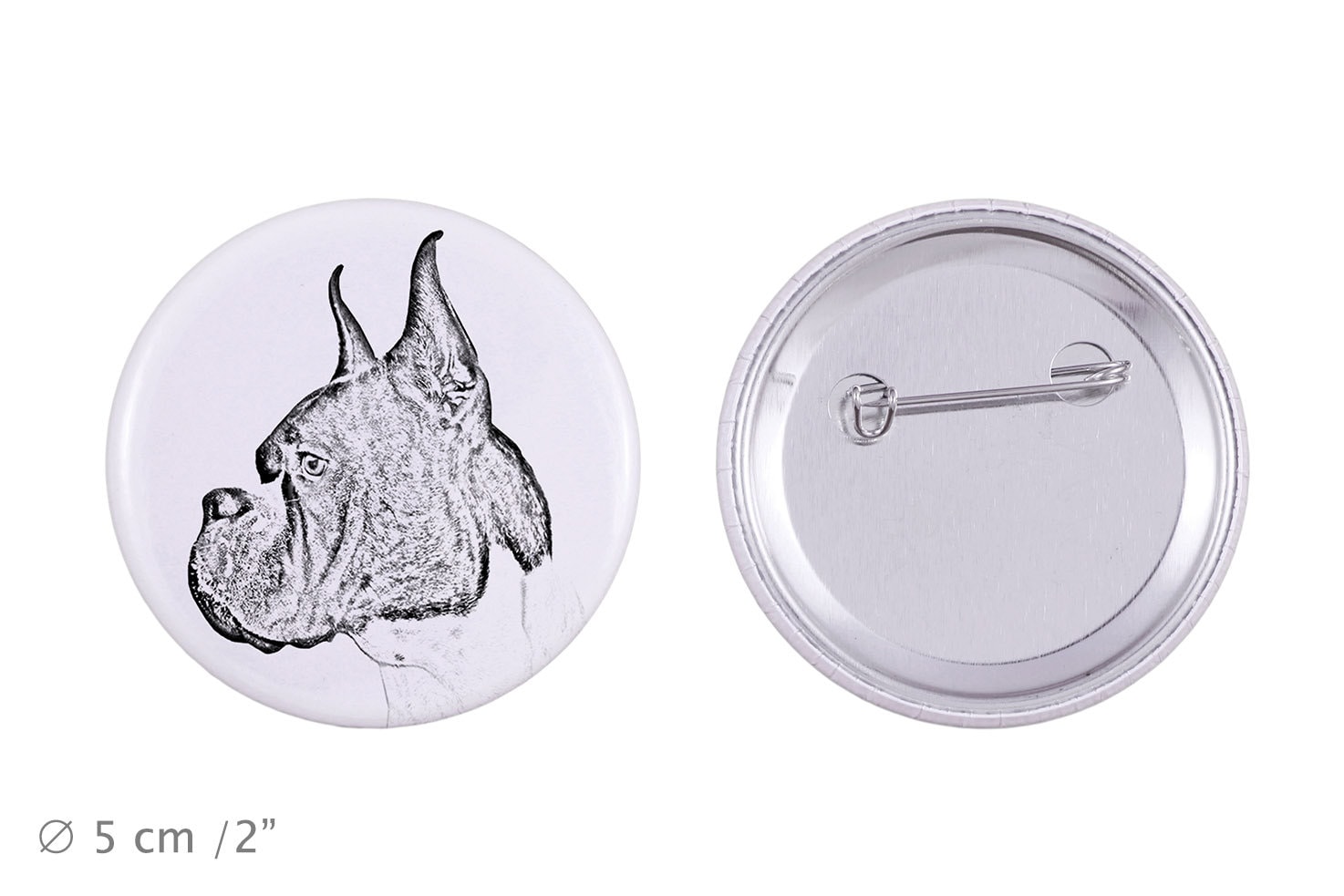 Anstecker Mit Einem Hund - Deutsche Boxer von ARTDOGshop