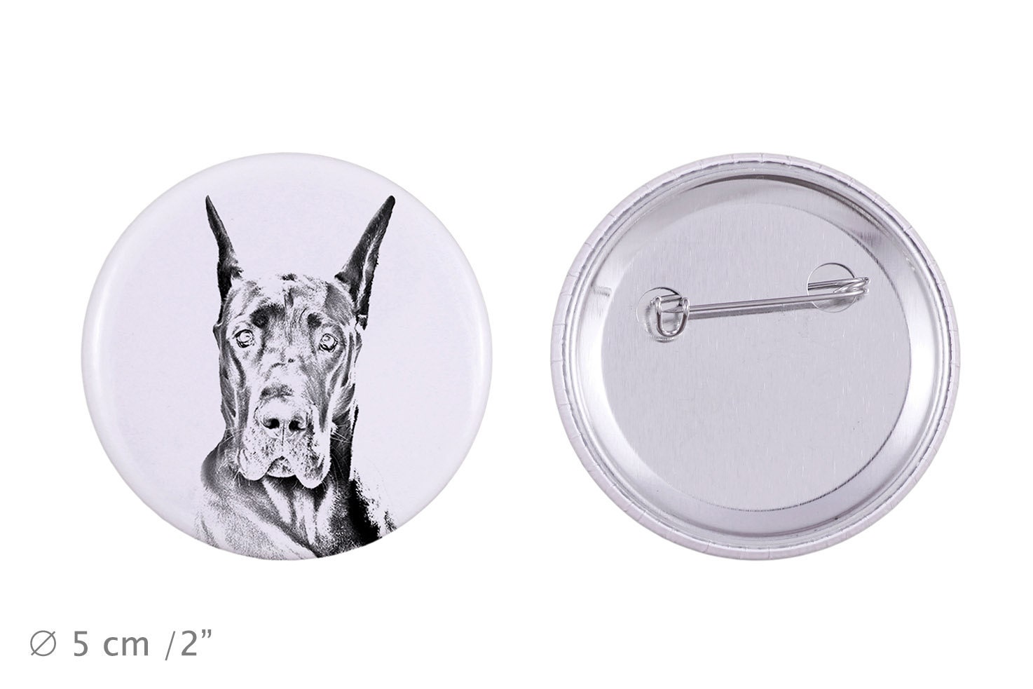 Anstecker Mit Einem Hund - Deutsche Dogge von ARTDOGshop