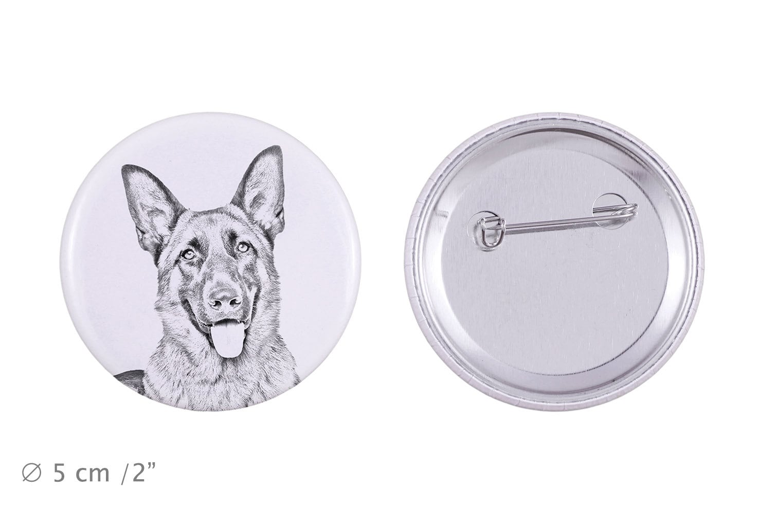 Anstecker Mit Einem Hund - Deutsche Schäferhund von ARTDOGshop