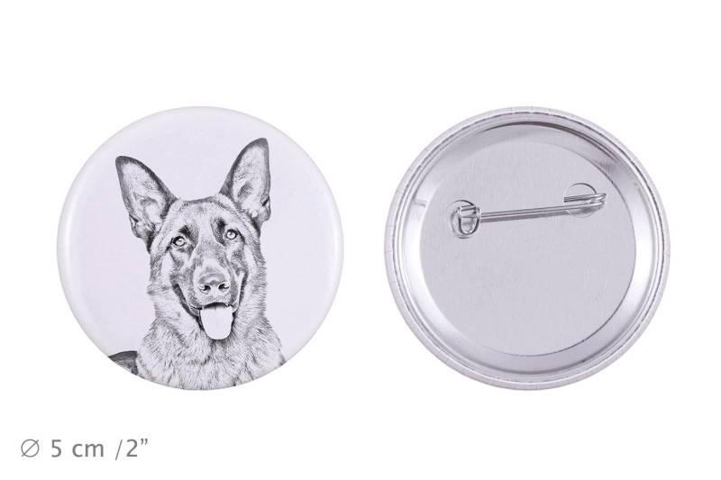 Anstecker Mit Einem Hund - Deutsche Schäferhund von ARTDOGshop