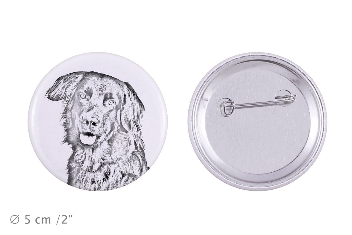 Anstecker Mit Einem Hund - Hovawart von ARTDOGshop