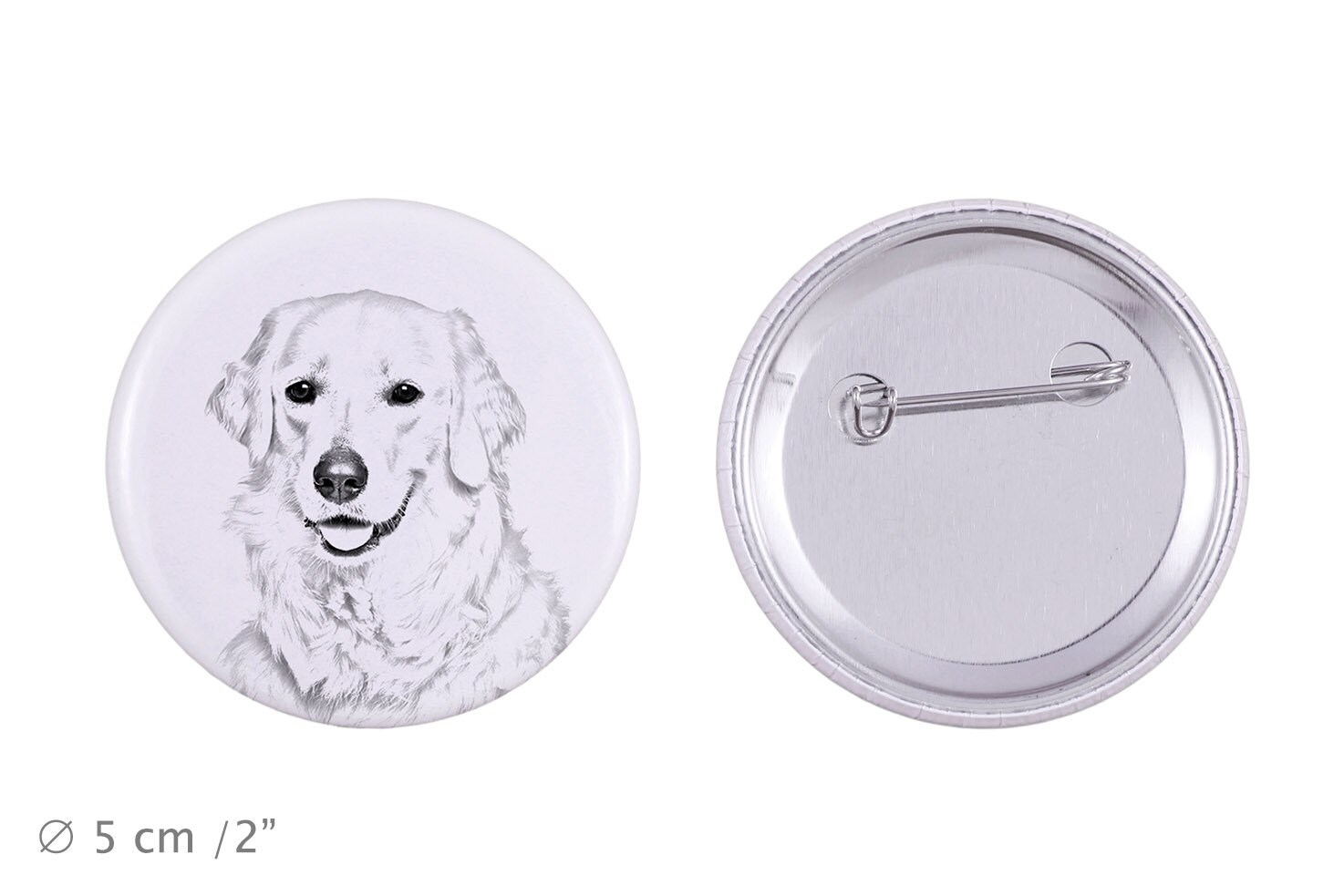 Anstecker Mit Einem Hund - Kuvasz von ARTDOGshop