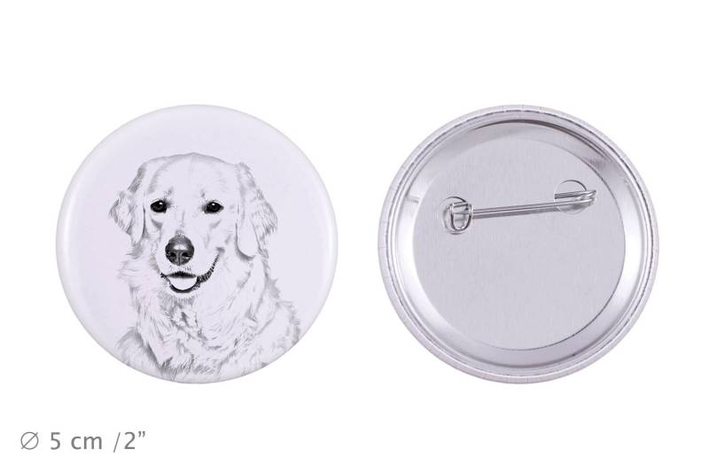 Anstecker Mit Einem Hund - Kuvasz von ARTDOGshop