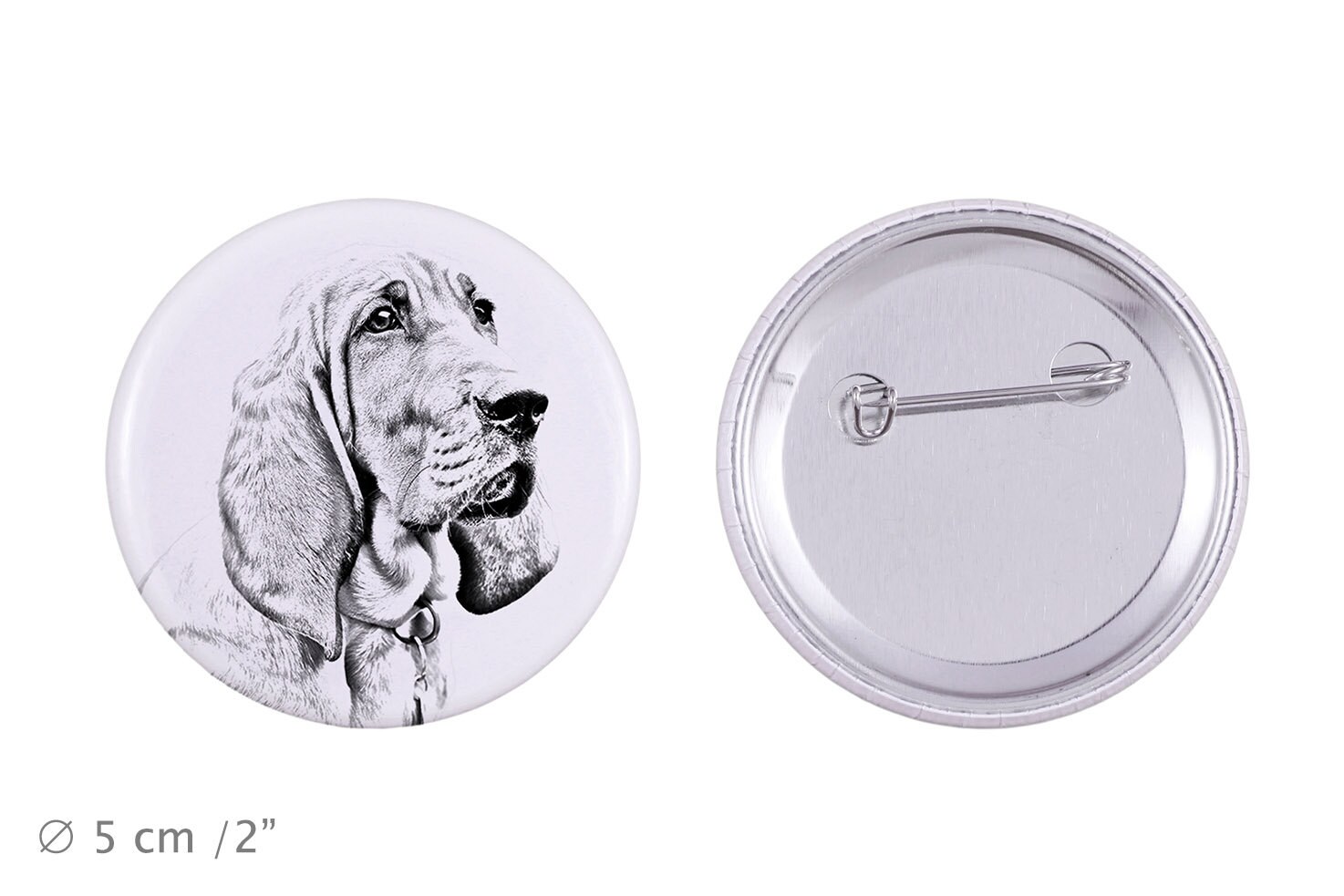 Anstecker Mit Einem Hund - Redbone Coonhound von ARTDOGshop