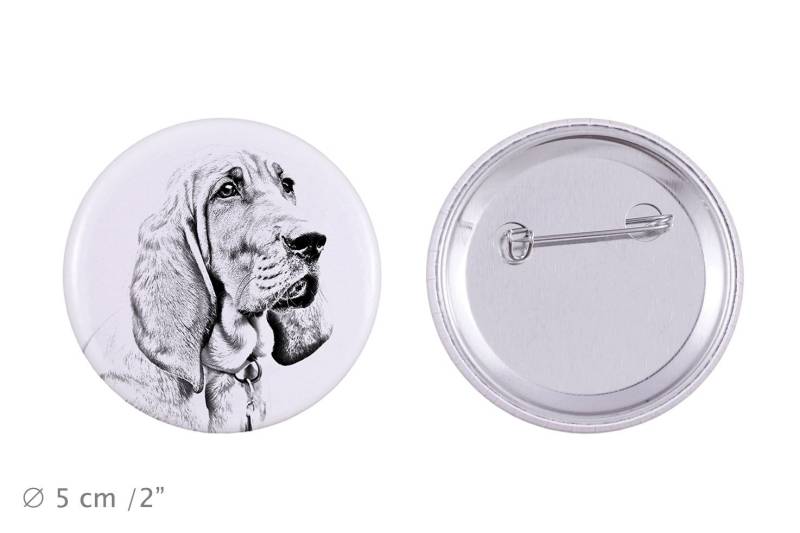 Anstecker Mit Einem Hund - Redbone Coonhound von ARTDOGshop
