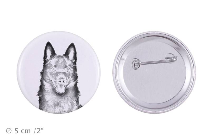 Anstecker Mit Einem Hund - Schipperke Anstecker Mit Einem Hund - Schipperke von ARTDOGshop