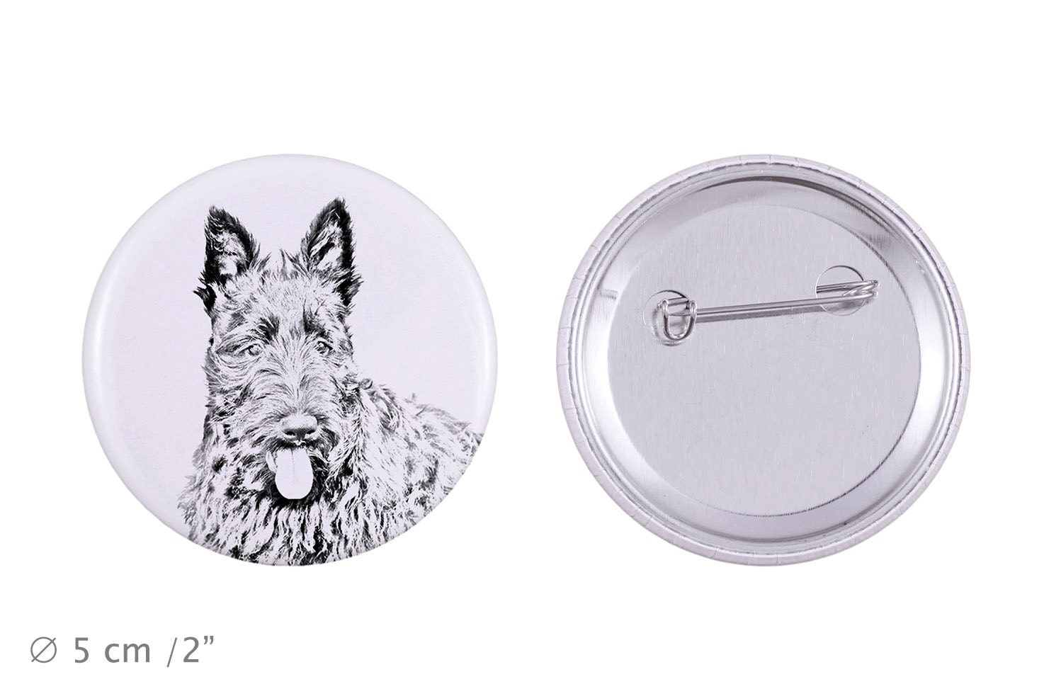 Anstecker Mit Einem Hund - Scottish Terrier von ARTDOGshop
