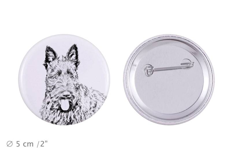 Anstecker Mit Einem Hund - Scottish Terrier von ARTDOGshop