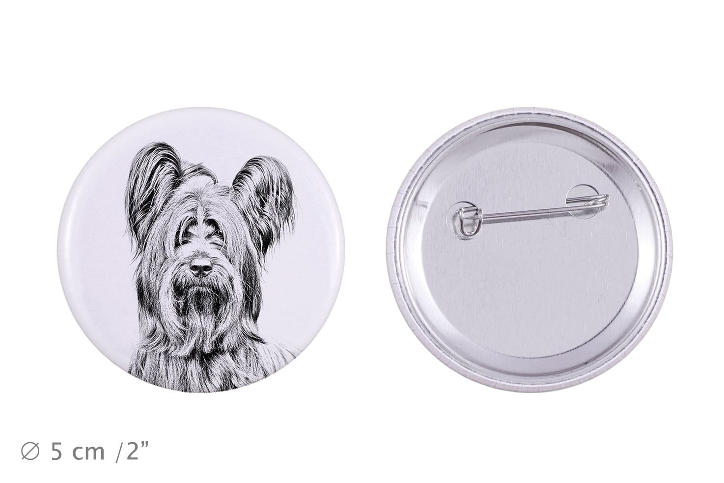 Anstecker Mit Einem Hund - Skye Terrier von ARTDOGshop