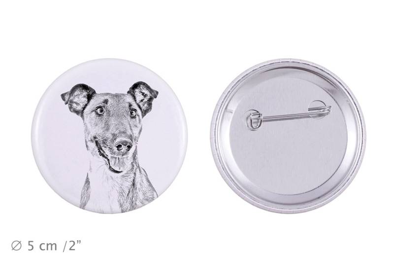 Anstecker Mit Einem Hund - Smooth Fox Terrier von ARTDOGshop