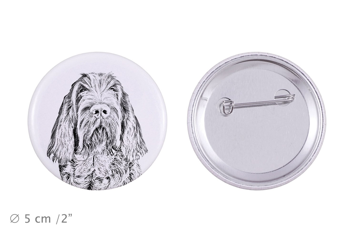 Anstecker Mit Einem Hund - Spinone Italiano von ARTDOGshop