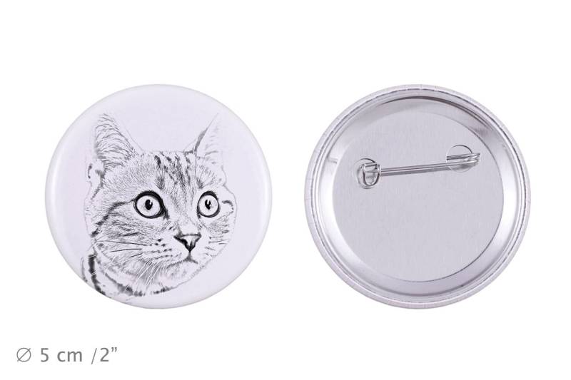 Anstecker Mit Einem Katze - American Shorthair von ARTDOGshop