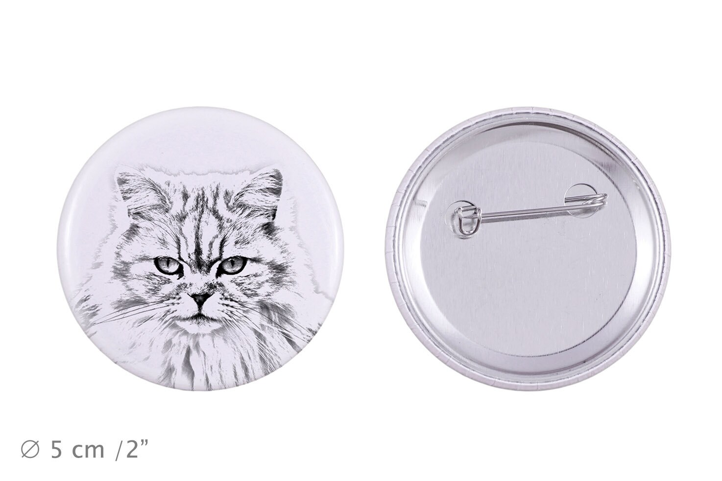 Anstecker Mit Einem Katze -British Longhair von ARTDOGshop