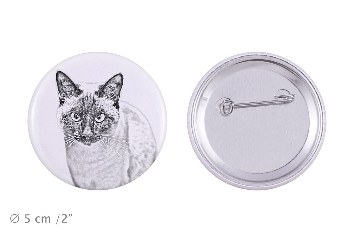 Anstecker Mit Einem Katze - Siamkatzen von ARTDOGshop