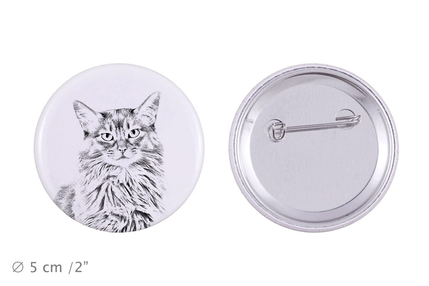 Anstecker Mit Einem Katze - Somali Katze von ARTDOGshop