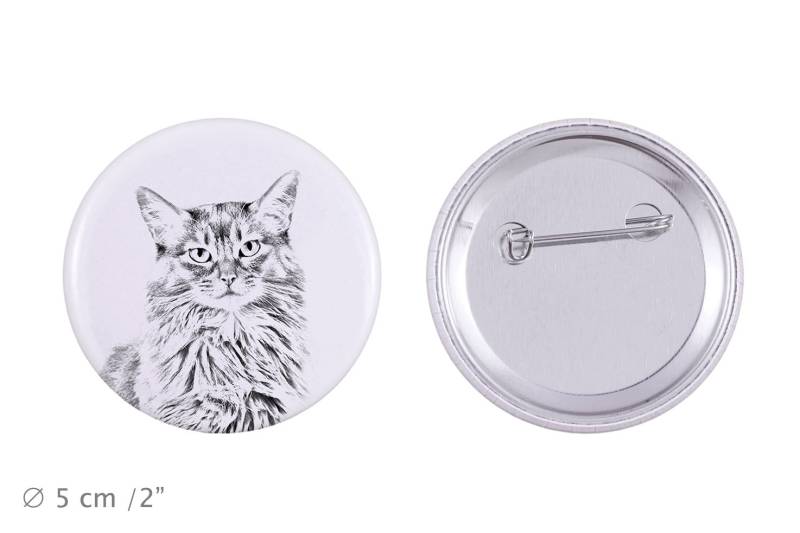 Anstecker Mit Einem Katze - Somali Katze von ARTDOGshop