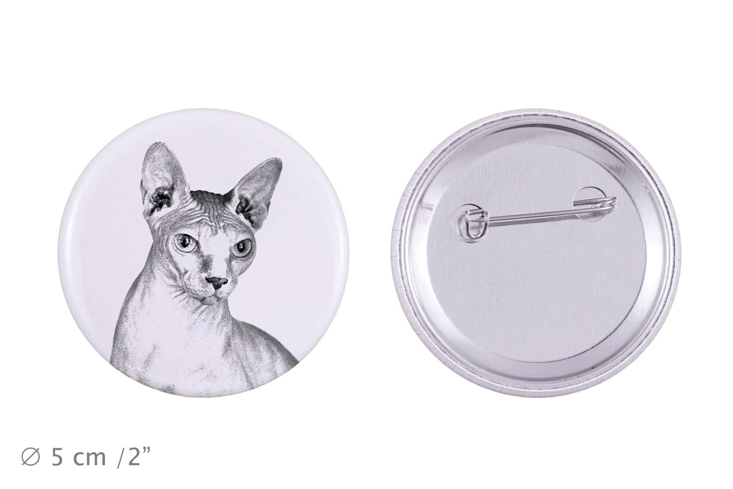 Anstecker Mit Einem Katze - Sphynx-Katze von ARTDOGshop