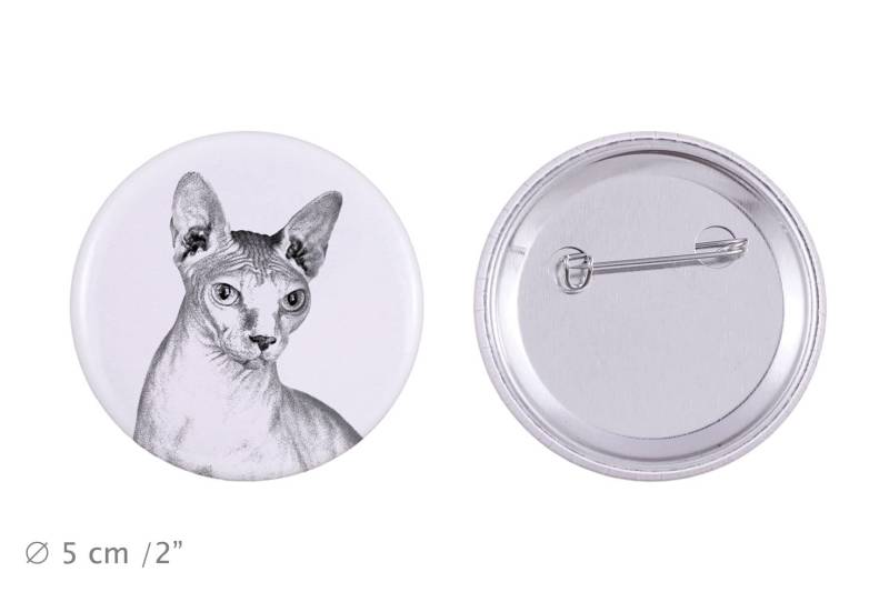 Anstecker Mit Einem Katze - Sphynx-Katze von ARTDOGshop