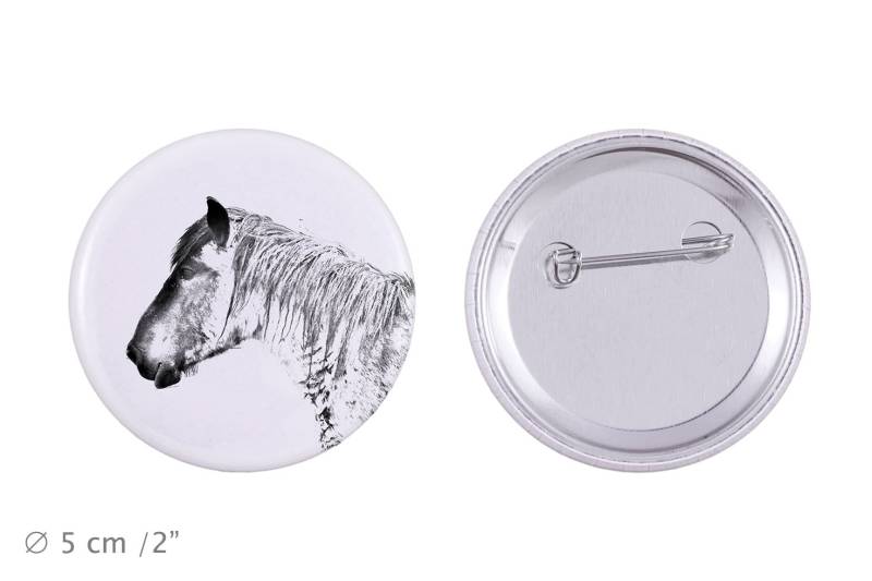 Anstecker Mit Einem Pferd - Brabanter von ARTDOGshop
