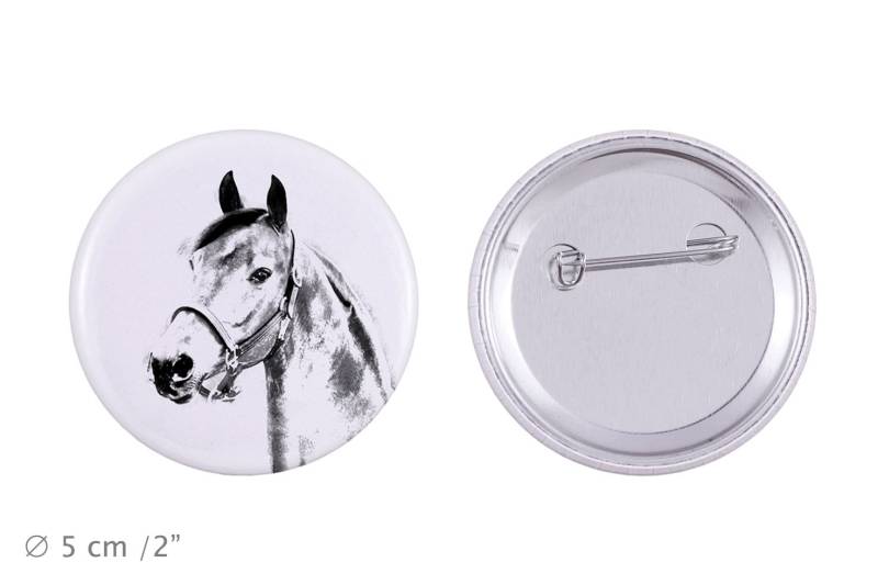 Anstecker Mit Einem Pferd - Morgan von ARTDOGshop