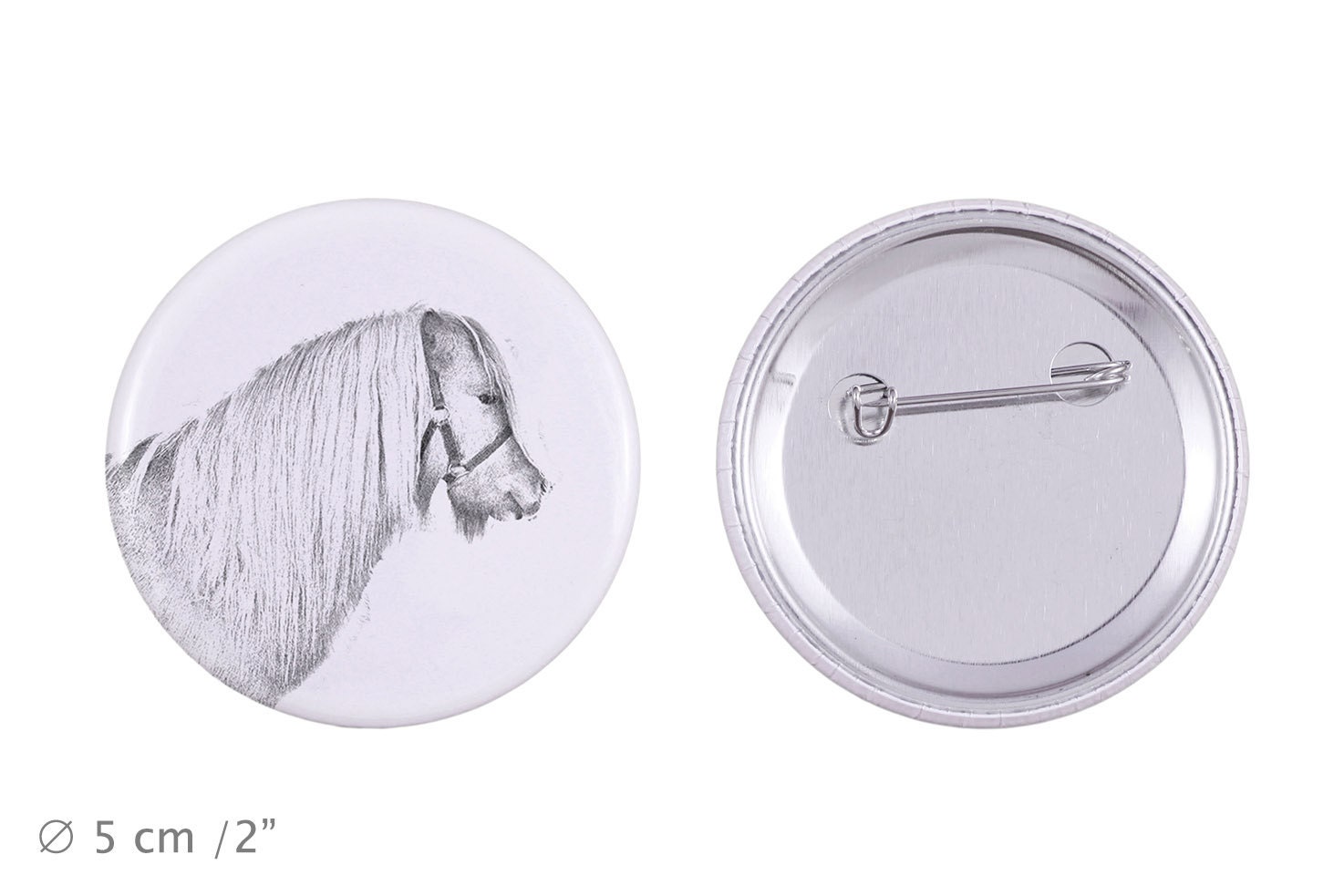 Anstecker Mit Einem Pferd - Shetlandpony von ARTDOGshop