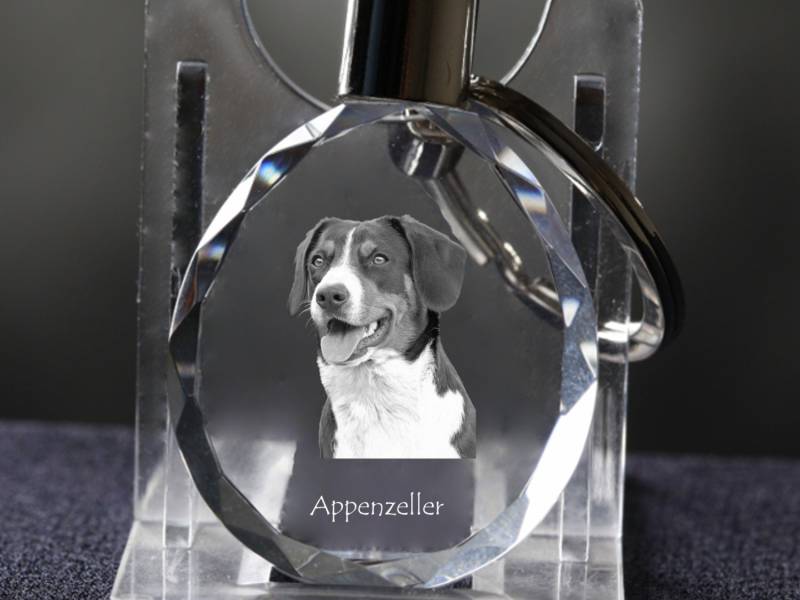 Appenzeller Sennenhund , Hund Kristall Schlüsselbund, Hohe Qualität, Außergewöhnliche Geschenk von ARTDOGshop