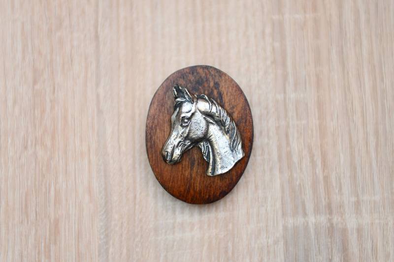 Araber, Stegklammer Aus Holz Mit Darstellung Eines Pferdes von ARTDOGshop