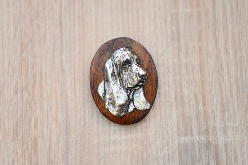 Basset , Stegklammer Aus Holz Mit Darstellung Eines Hundes Basset , Stegklammer Aus Holz Mit Darstellung Eines Hundes von ARTDOGshop