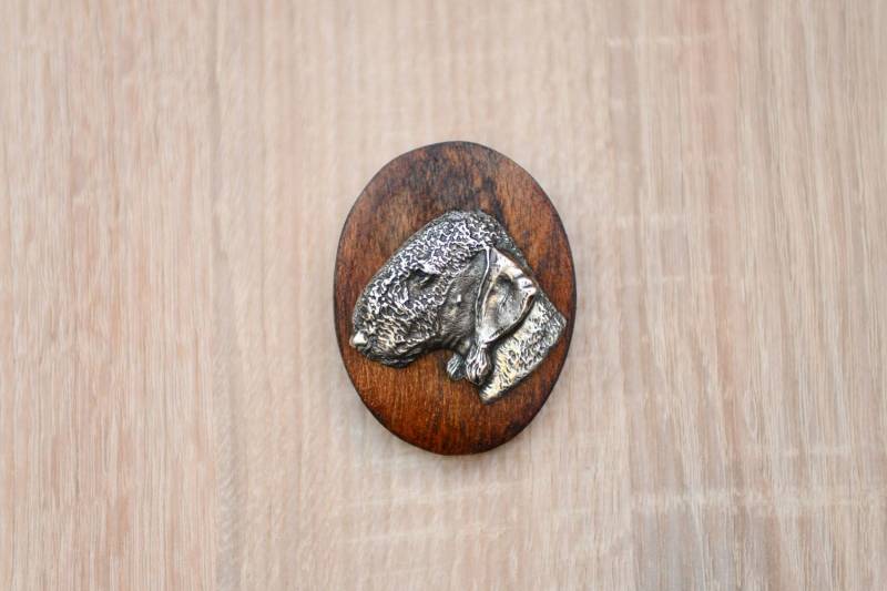 Bedlington Terrier, Stegklammer Aus Holz Mit Darstellung Eines Hundes Bedlington Terrier, Stegklammer Aus Holz Mit Darstellung Eines Hundes von ARTDOGshop
