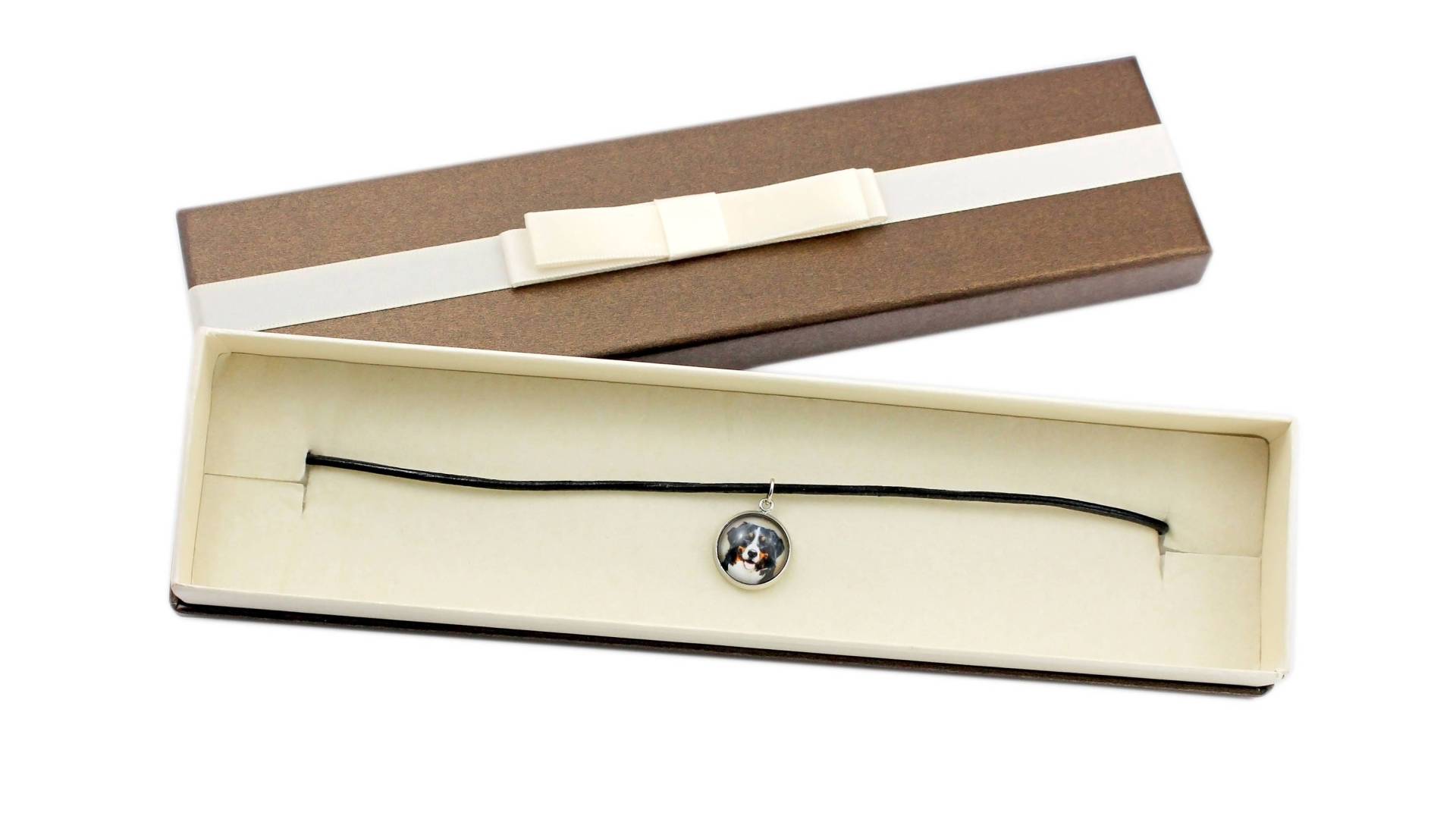 Bernese Mountain Dog. Halskette, Anhänger Mit Box Für Leute, Die Hunde Lieben. Photojewelry. Handgefertigt von ARTDOGshop