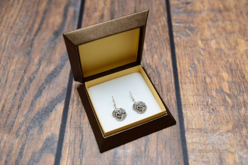 Bernhardiner - Versilberte Ohrringe Mit Bild Des Rassenhundes von ARTDOGshop