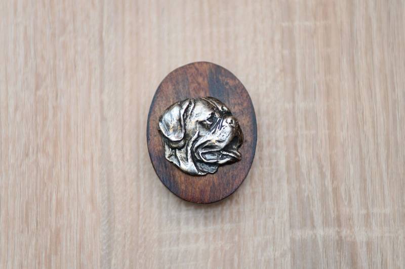 Bordeauxdogge, Stegklammer Aus Holz Mit Darstellung Eines Hundes Bordeauxdogge, Stegklammer Aus Holz Mit Darstellung Eines Hundes von ARTDOGshop