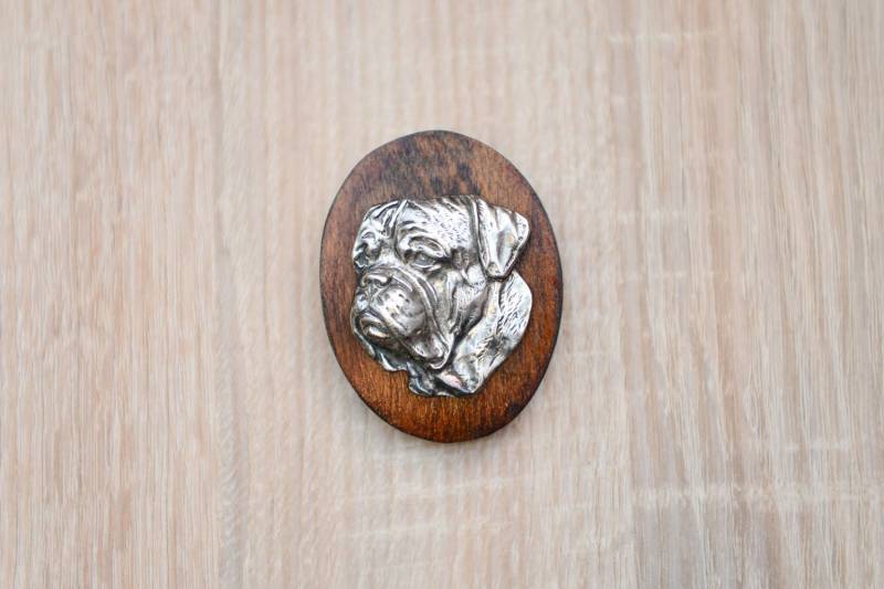 Bordeauxdogge, Stegklammer Aus Holz Mit Darstellung Eines Hundes von ARTDOGshop