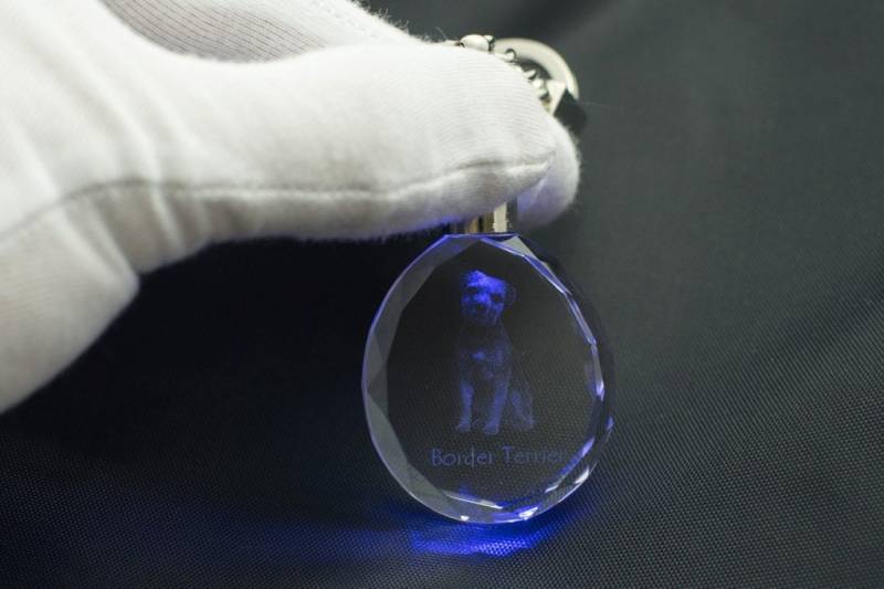 Border Terrier, Hund Kristall Schlüsselbund, Hohe Qualität, Außergewöhnliche Geschenk von ARTDOGshop