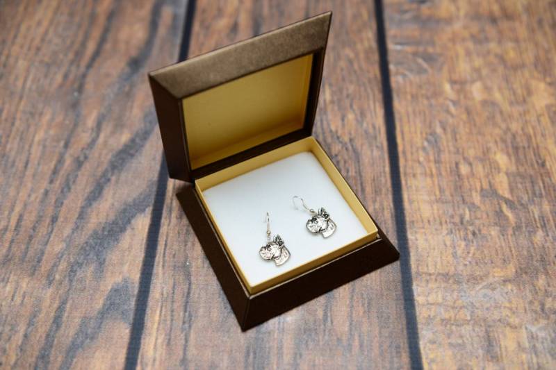 Boxer - Versilberte Ohrringe Mit Bild Des Rassenhundes von ARTDOGshop