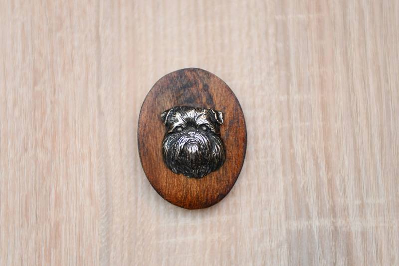 Brüsseler Griffon, Stegklammer Aus Holz Mit Darstellung Eines Hundes Brüsseler Griffon, Stegklammer Aus Holz Mit Darstellung Eines Hundes von ARTDOGshop