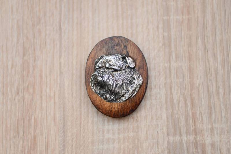 Brüsseler Griffon, Stegklammer Aus Holz Mit Darstellung Eines Hundes Brüsseler Griffon, Stegklammer Aus Holz Mit Darstellung Eines Hundes von ARTDOGshop