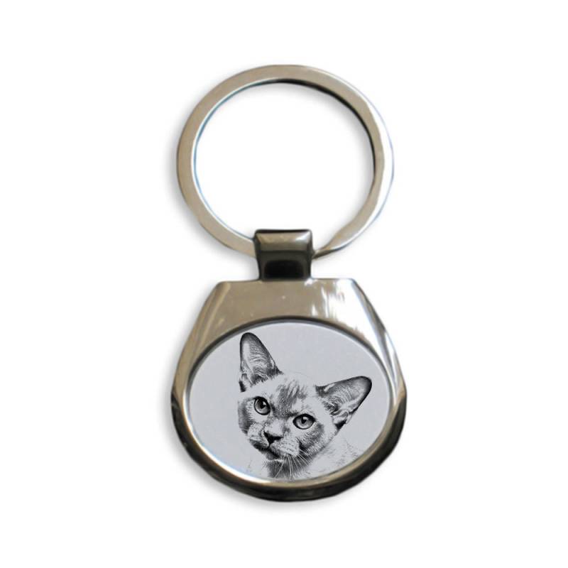Burma-Katze - Neue Kollektion Der Schlüsselanhänger, | Anhänger Mit Bild Rassekatze, Schön Geschenk, Sublimation von ARTDOGshop