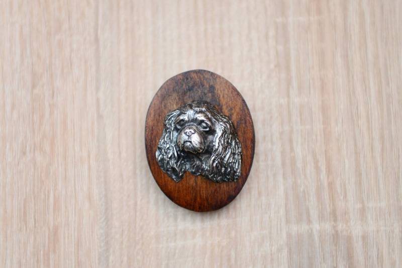 Cavalier King Charles Spaniel, Stegklammer Aus Holz Mit Darstellung Eines Hundes Cavalier King Charles Spaniel, Stegklammer Aus Holz Mit Darstellung Eines Hundes von ARTDOGshop