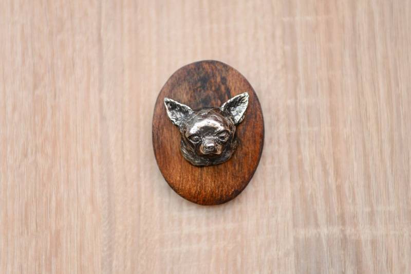 Chihuahua, Stegklammer Aus Holz Mit Darstellung Eines Hundes Chihuahua, Stegklammer Aus Holz Mit Darstellung Eines Hundes von ARTDOGshop