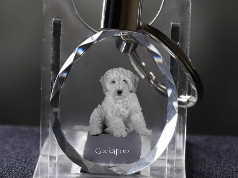 Cockapoo , Hund Kristall Schlüsselbund, Hohe Qualität, Außergewöhnliche Geschenk von ARTDOGshop