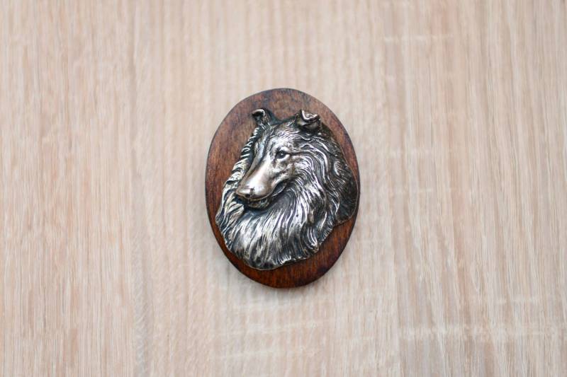 Collie, Stegklammer Aus Holz Mit Darstellung Eines Hundes Collie, Stegklammer Aus Holz Mit Darstellung Eines Hundes von ARTDOGshop