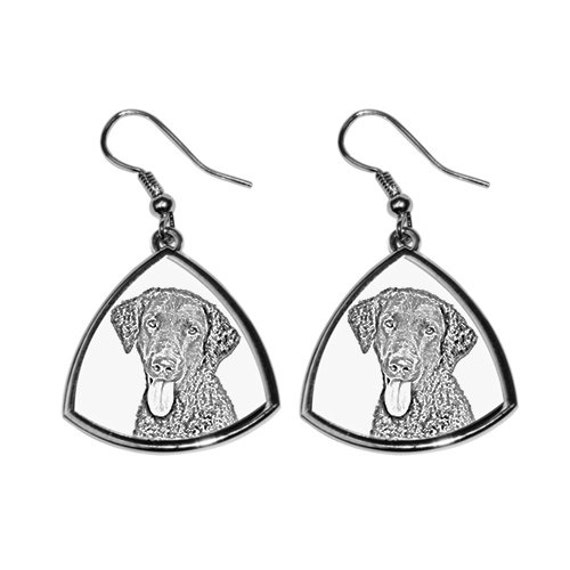 Curly Coated Retriever - Neue Kollektion Der Ohrringe Mit Bild Rassehunde, Schön Geschenk von ARTDOGshop
