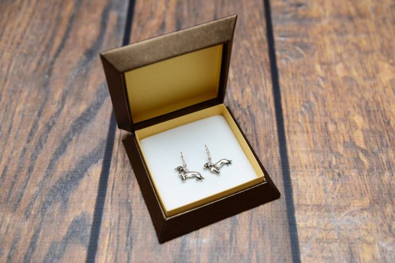 Dackel - Versilberte Ohrringe Mit Bild Des Rassenhundes von ARTDOGshop