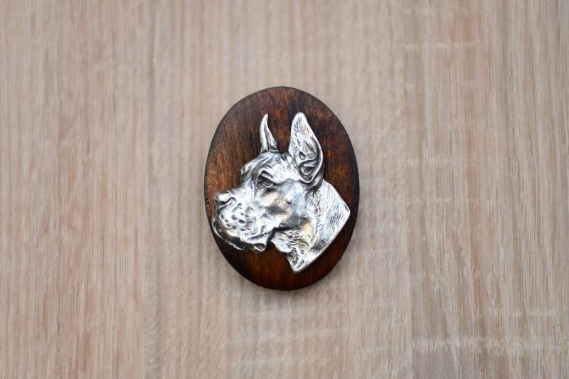Deutsche Dogge, Stegklammer Aus Holz Mit Darstellung Eines Hundes Deutsche Dogge, Stegklammer Aus Holz Mit Darstellung Eines Hundes von ARTDOGshop